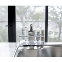 tower（タワー） 水が流れるスポンジ&ボトルホルダー ホワイト 1個 山崎実業 キッチン収納