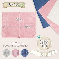 GN大判ふきん3枚入　（GR・P・NV） K00359 1個（3枚入） レック