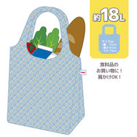 サーモス（THERMOS） ポケットバッグ エコバッグ 大容量 肩かけ たためる かわいい ライトブルー REX-018 LB 1個