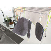 食器洗い スポンジ 水だけで汚れすっきり グレー 1個 マーナ