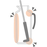 マイボトル・水筒洗い コップ洗い ロング 水だけで汚れすっきり グレー 1本 マーナ