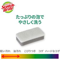 スリーエム（3M）スコッチブライト 泡立ちゆたか ソフトスポンジ 抗菌 キッチン キズつけない グレー WS-77KGY（1個入）