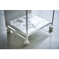 tower（タワー） 目隠し分別ダストワゴン 2分別 ホワイト 1個 山崎実業 【送料無料】