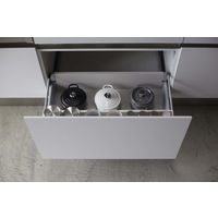 tower（タワー） シンク下 伸縮キッチンラック スリム ホワイト 1個 山崎実業