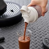 LIV PLUS シェイカーボトル 830ml　プロテイン ジム ラウンド ライトグレー ABF942LGRY 1個