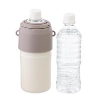 LIV PLUS ペットボトルホルダー 保冷保温 真空二重構造 ベージュ NMー371 1個