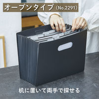 キングジム サクッと整理！ドキュメントファイル（オープン） ホワイト 2291ーW 1セット（1冊×6）