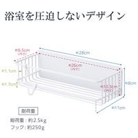 ディスペンサーラック バスルーム お風呂 マグネット 収納 フック付 ホワイト KAWBSLDPWH エレコム 1個（直送品）