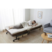 アイリスオーヤマ 折りたたみベッド OTB-BRR ブラウン 1台（直送品）