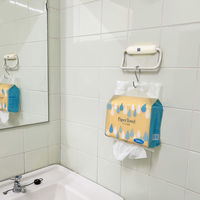 ペーパータオル 小判 バガス パルプ 300枚 吊下げられるペーパータオル フック付 1個 今村紙工