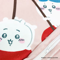 MORIPiLO ちいかわ クッションカバー (ハチワレ うさぎ さくらんぼ ピンク) 45x45cm グッズ 可愛い 柔らかめ 背もたれクッション