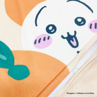 MORIPiLO ちいかわ クッションカバー (うさぎ みかん) 45x45cm グッズ 可愛い 柔らかめ 背もたれクッション カバー おしゃれ