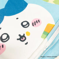 MORIPiLO ちいかわ クッションカバー (ハチワレ メロン グリーン) 45x45cm グッズ 可愛い 柔らかめ 背もたれクッション カバー おしゃれ