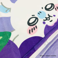 MORIPiLO ちいかわ クッションカバー (モモンガ ぶどう パープル) 45x45cm グッズ 可愛い 柔らかめ 背もたれクッション カバー おしゃれ