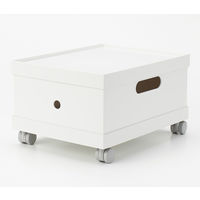 無印良品 再生ポリプロピレン入りファイルボックススタンダード用キャスターもつけられるフタ 幅２５ｃｍ用 ホワイトグレー 良品計画