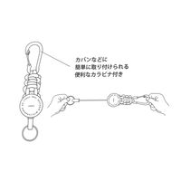 【LAKOLE/ラコレ】 リール付き組紐カラビナ ブラック