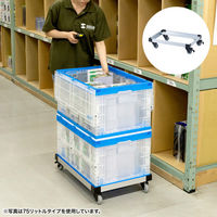 サンワサプライ 折りたたみコンテナ 50リットルふた付き クリア色 CNT-CV50CL 1個（直送品）