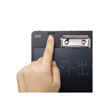 電子メモパッド 13インチ クリップ スタンド付き ブラック DH-320BK 1個 サンワサプライ（わけあり品）