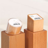 URiSAPO プライス立て (ケヤキ) 丸型 小[1セット 5個入] K-10068 1セット(5個入)（直送品）