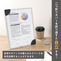 ナカバヤシ マグネットクリップボード カドップ スタンドタイプ A4 フェザーホワイト QBーSTKA4ーW 1セット（1冊×20）