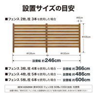 タカショー シンプルボーダーフェンス BEW-FE894NW/4 1セット(4枚入)（直送品）