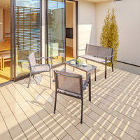 タカショー フレスコ テーブル&チェアー&ベンチ 4点セット MSF-40S 1セット（直送品）