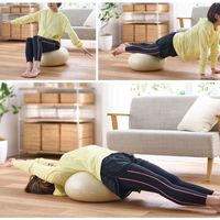 バランスボール 50cm ドーナツ型 高耐久 空気ポンプ付 アイボリー HCF-BBDLIV エレコムヘルスケア 1個