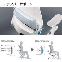 【組立設置込】コクヨ エアフォート チェア スタンダード 肘無 ポリウレタンキャスター ブラック×リーフグリーン 1脚（直送品）
