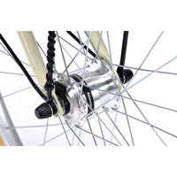 池商 シティサイクル２６・６SP・オートライト/折畳式 M-509-アイボリー 1台（直送品）