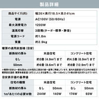 アイリスオーヤマ 大風量 速暖 セラミックファンヒーター 首ふり 1200W ヒーター 足元 CH-12TDSW1-H グレー