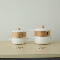 ホーロー鍋 20cm IH・ガス火対応 せいろ付き ホワイト SER-20W.W 1個 富士ホーロー