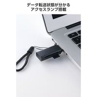 USBーA カードリーダー 2in1 SD / microSD 高速転送 MR3-D20EBK 1個