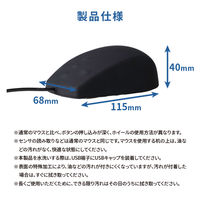 スリーアール 防水耐油式 有線マウス ブラック 3R-WOMS01BK 1個