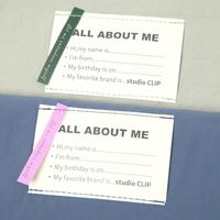 LABELフラットポーチＬ ブルー studio CLIP