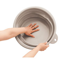 伊勢藤 バケツ 折りたたみ 12L ソフトタブ ベ-ジュ 415945 1個（直送品）