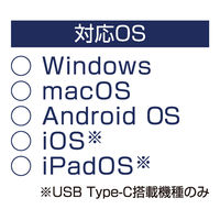 ナカバヤシ TypeーC ーHDMI 変換ケーブル 1m 4K60Hz/PD給電対応 USD-P4K10BK 1個