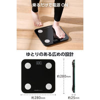 エレコム 体重計 体組成計 Bluetooth/Wi-Fi対応 スマホ連動 ブラック EFSBTW01BK 1個（直送品）