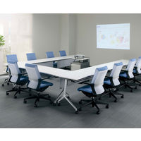 【組立設置込】コクヨ リーフライン 会議テーブル 棚付 幅1800×奥行450×高さ720mmホワイト 1台（直送品）