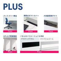 【組立設置込】プラス ステージオ フリー タイプS 両面ベース トレーなし 幅2400×奥行1400×高さ720mm ホワイト/ホワイト 1台（直送品）