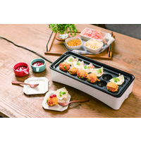 YAMAZEN 2WAY スリムたこ焼き器 ホワイト YOF-W120(W) 1台