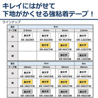 カシオ計算機 カシオネームランドテープ キレイにはがせて下地がかくせる XR-3GCWE 1個