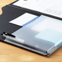 セキセイ A4クリップファイル縦 回覧板 ネイビーブルー FB-2088-15 2冊