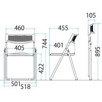 藤沢工業 TOKIO NFAシリーズ 折畳チェア NFA-700 ライトブルー 1セット（5脚入）（取寄品）