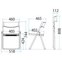 藤沢工業 TOKIO NFAシリーズ 折畳チェア NFAN-700 ブラック 1セット（5脚入）（取寄品）