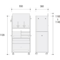 オカムラ アルコ・ウーゴ用 マルチラック 幅550×奥行380×高さ1195mm アルダーホワイトツートーン 865SAR WD55 1台（直送品）