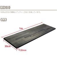 ジャパンアイウェア 職人手作りのウォールシェルフ 1段 ブラック 幅1000×奥行300×250mm WSBK1 1台（直送品）