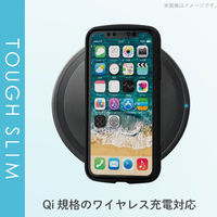 iPhone11 ケース カバー TPU ポリカーボネート フレームカラー 耐衝撃 ストラップホール付 ブラック PM-A19CTSLFCBK エレコム 1個