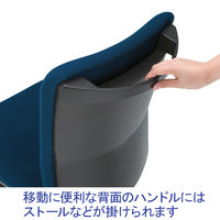 TOKIO コンパクトフィットチェア モスグリーン FST-55 MG 1脚 布張り オフィスチェア 事務椅子 脚幅546mm 背面ハンドル付き