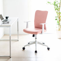 サンワサプライ 肘付きファブリックチェア レッド SNC-T159AR 1脚 オフィスチェア 背座：布張り 脚幅：620、座幅：470mm ホワイトフレーム