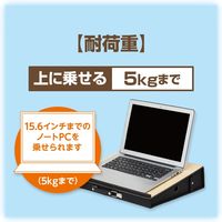 アスカ ポータブルデスク DSK03 引き出し付 持ち手付 机上台 幅400ｍｍ 1台